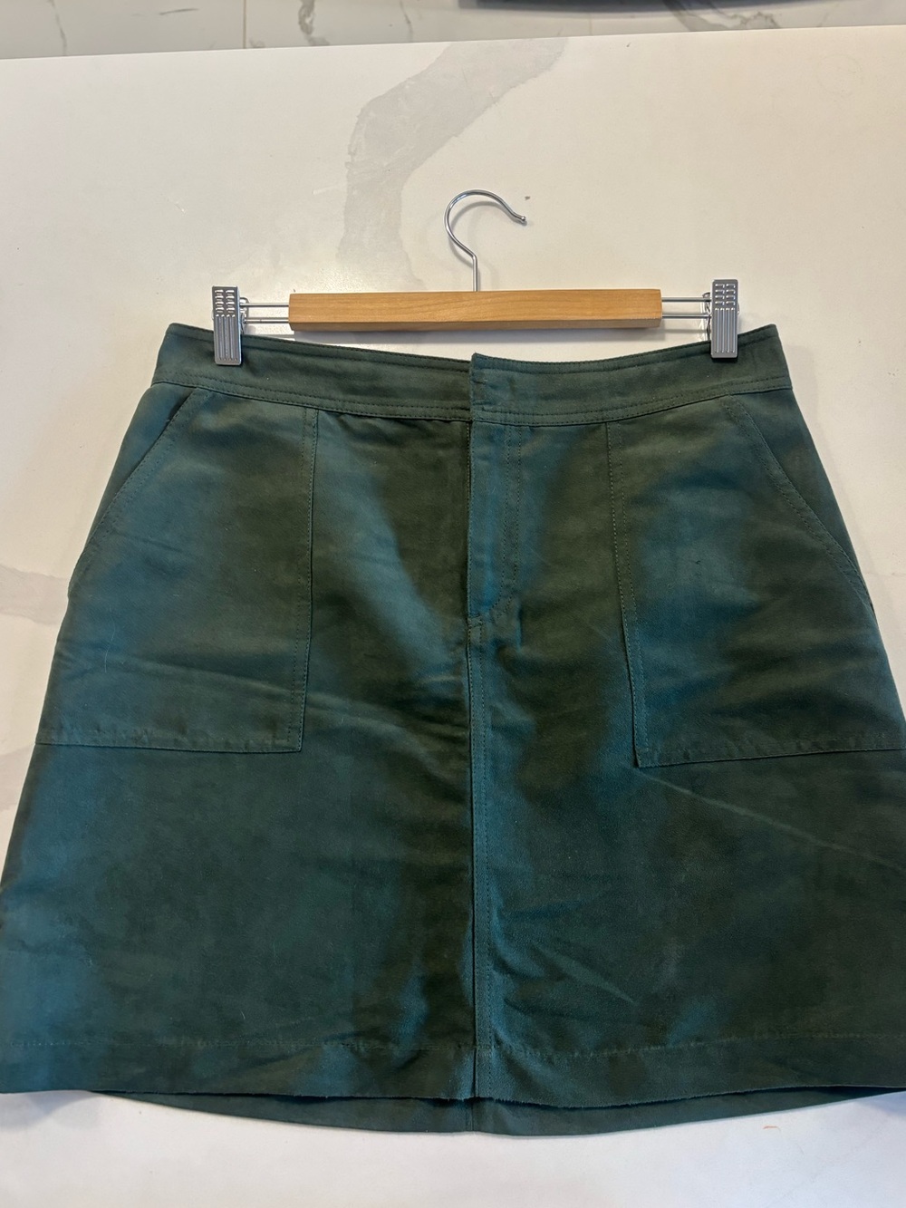 Banana Republic Forest Green A-Line Pocket Skirt